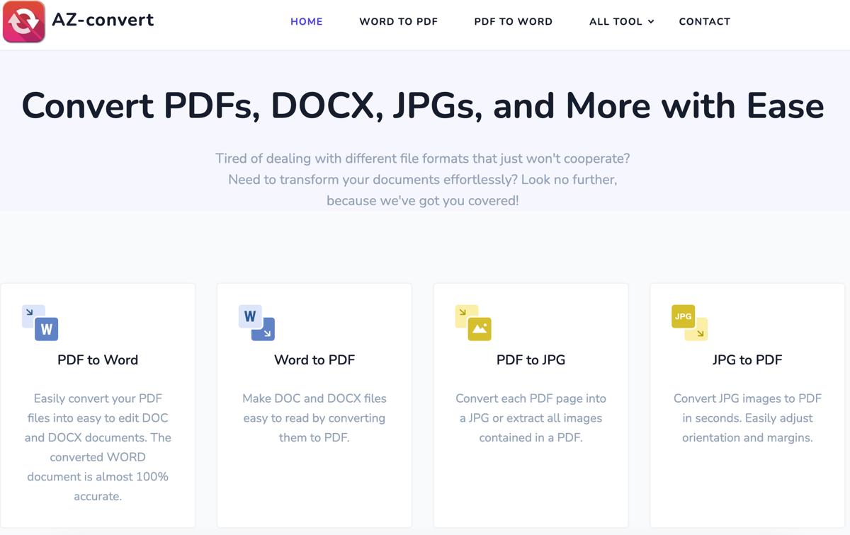 Convert PDFs, DOCX, JPGs, and More with Ease